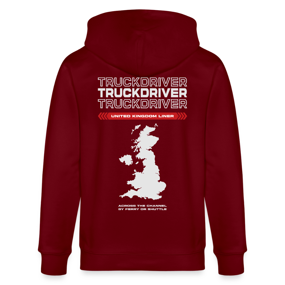 UK Liner - Zipped Hoodie - burgundy