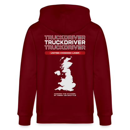 UK Liner - Zipped Hoodie - burgundy