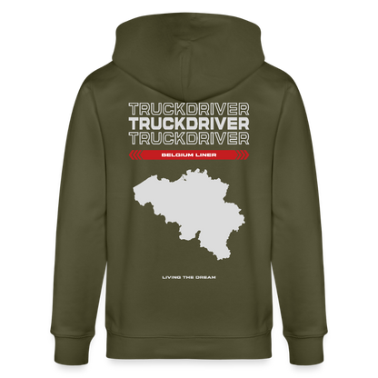 BELGIUM Liner - Zipped Hoodie - khaki