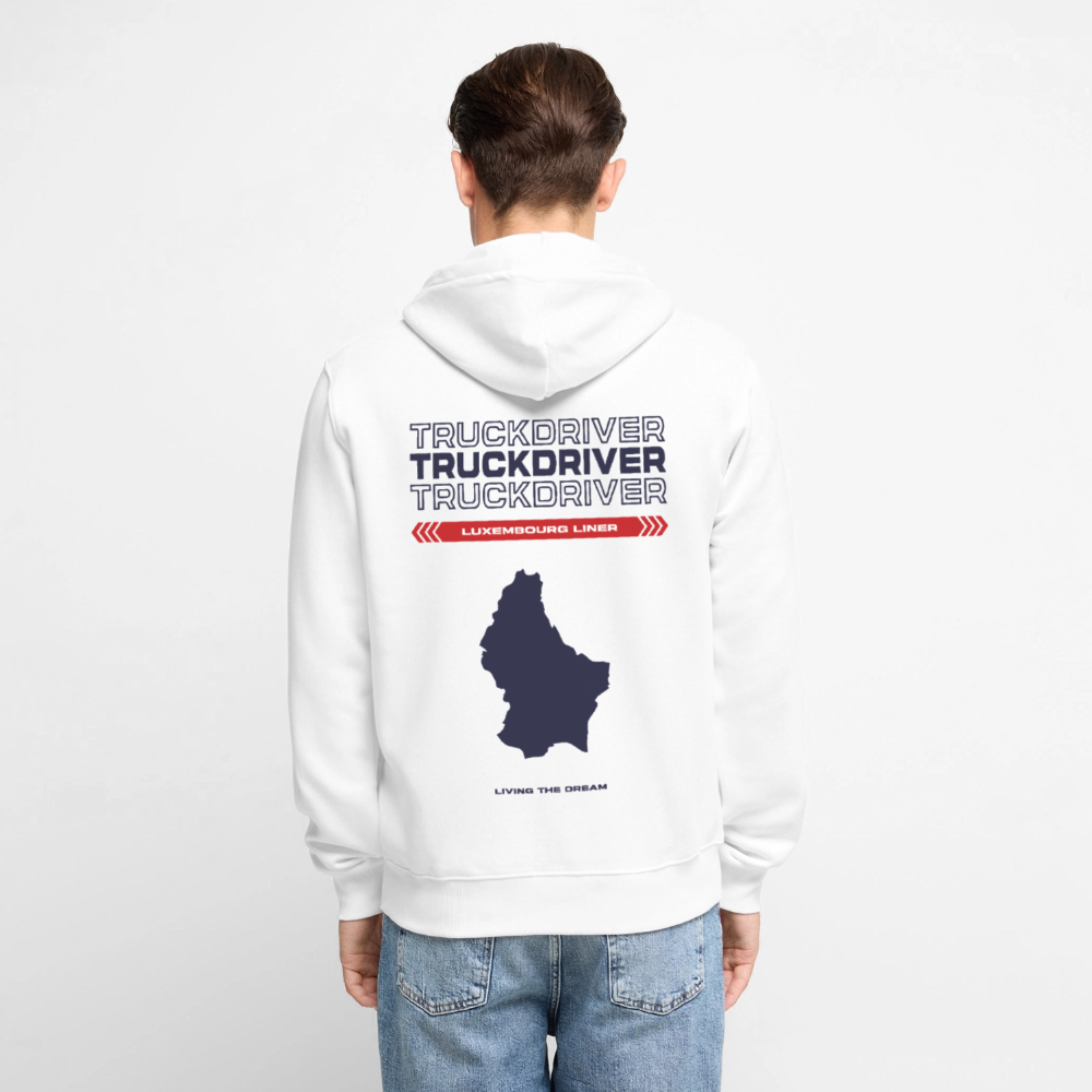 LUXEMBOURG Liner - Zipped Hoodie (White) - white