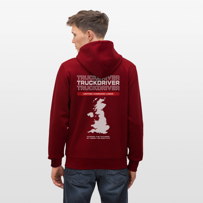 UK Liner - Zipped Hoodie - burgundy