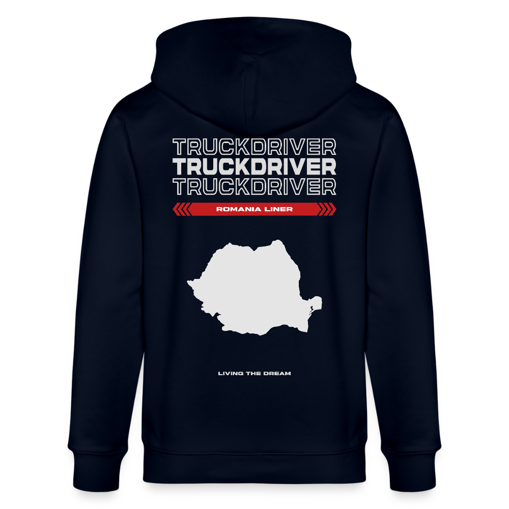 ROMANIA Liner - Zipped Hoodie - navy