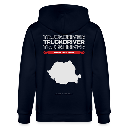 ROMANIA Liner - Zipped Hoodie - navy