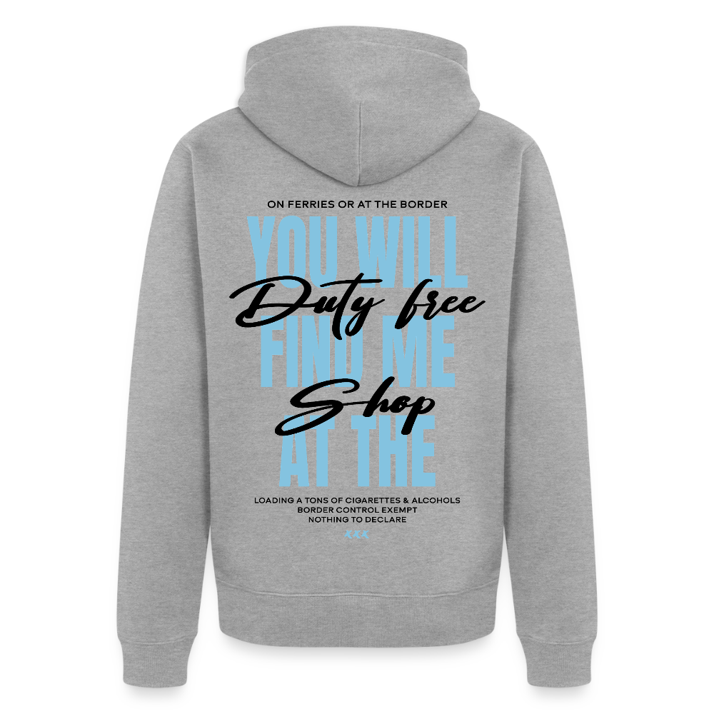DUTY FREE - Zipped Hoodie - heather grey