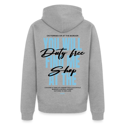 DUTY FREE - Zipped Hoodie - heather grey