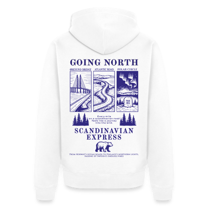 GOING NORTH - Zipped Hoodie - white