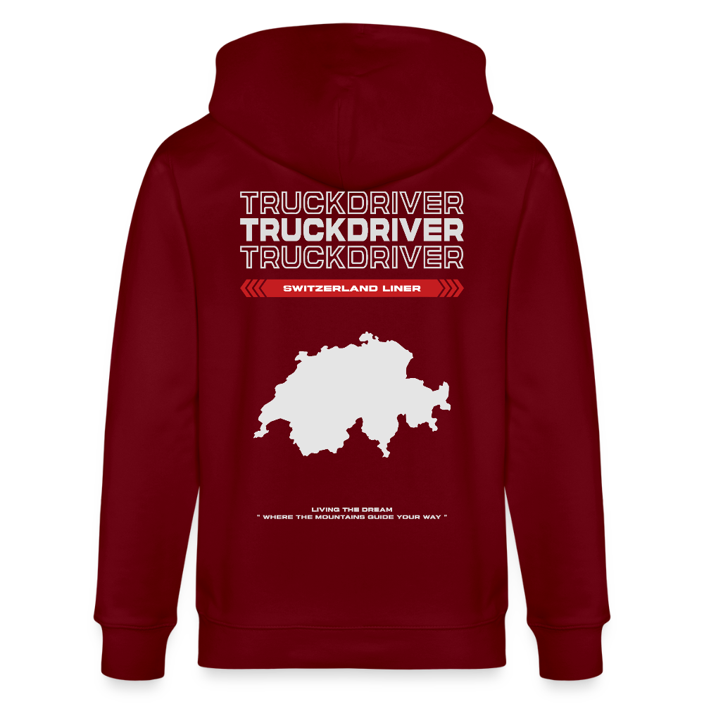 SWITZERLAND Liner - Zipped Hoodie - burgundy