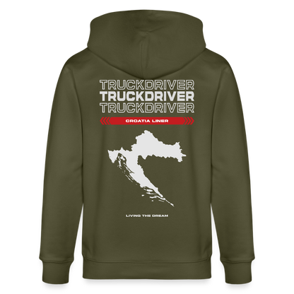 CROATIA Liner - Zipped Hoodie - khaki