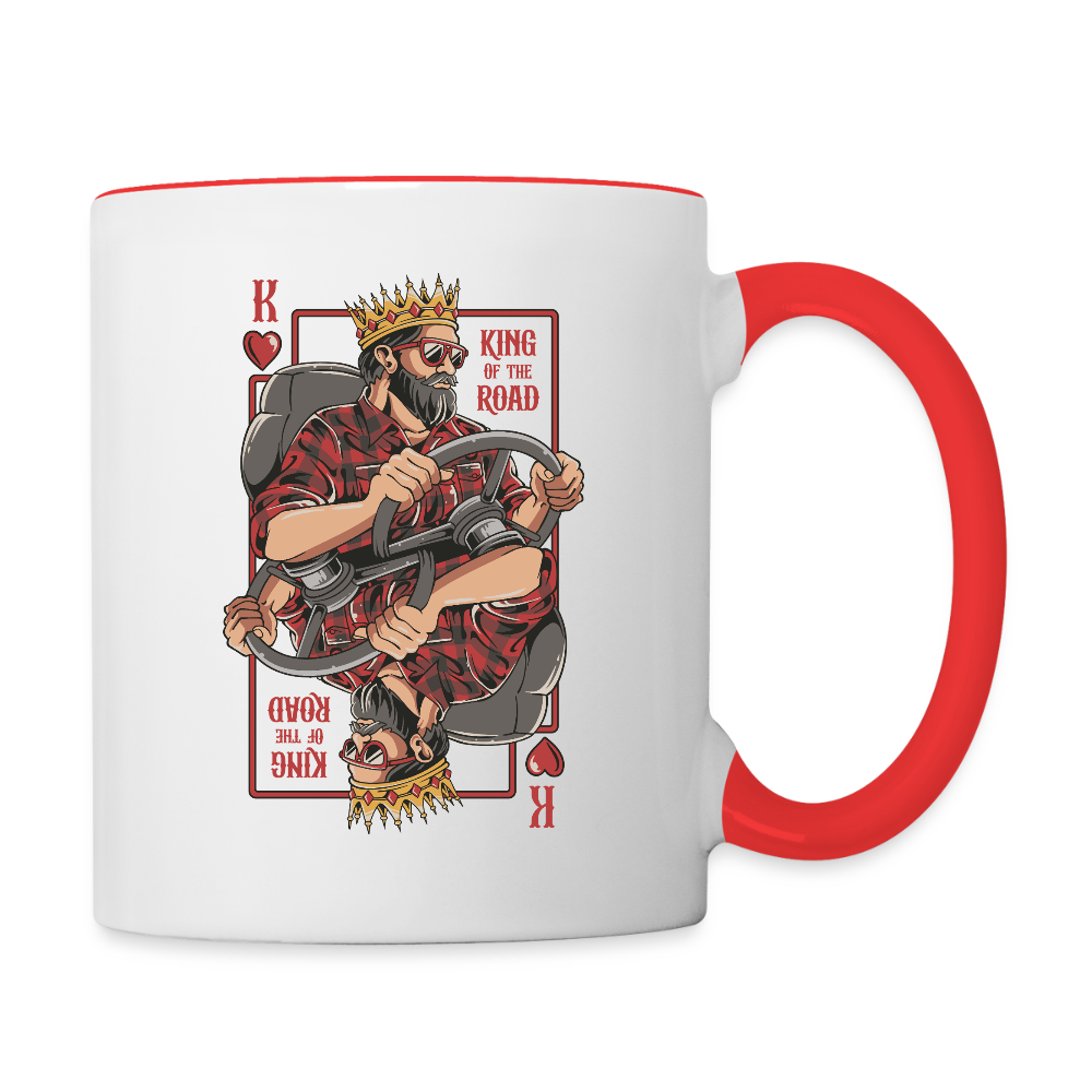 KIND OF THE ROAD - Bi-color Coffee Mug - white/red