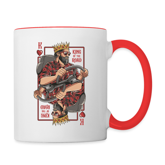 KIND OF THE ROAD - Bi-color Coffee Mug - white/red