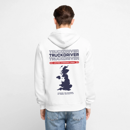 UK Liner - Zipped Hoodie (White) - white