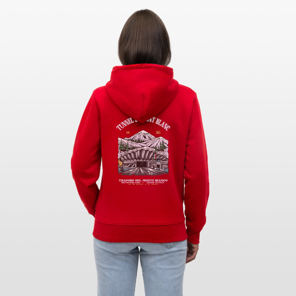 BEYOND MONT BLANC - Zipped Hoodie - red