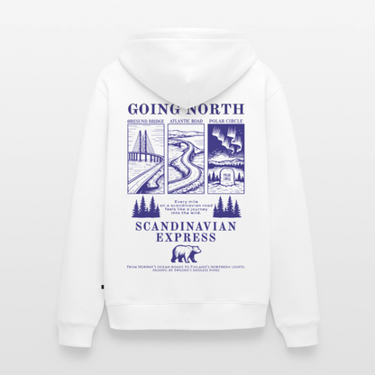 GOING NORTH - Zipped Hoodie - white