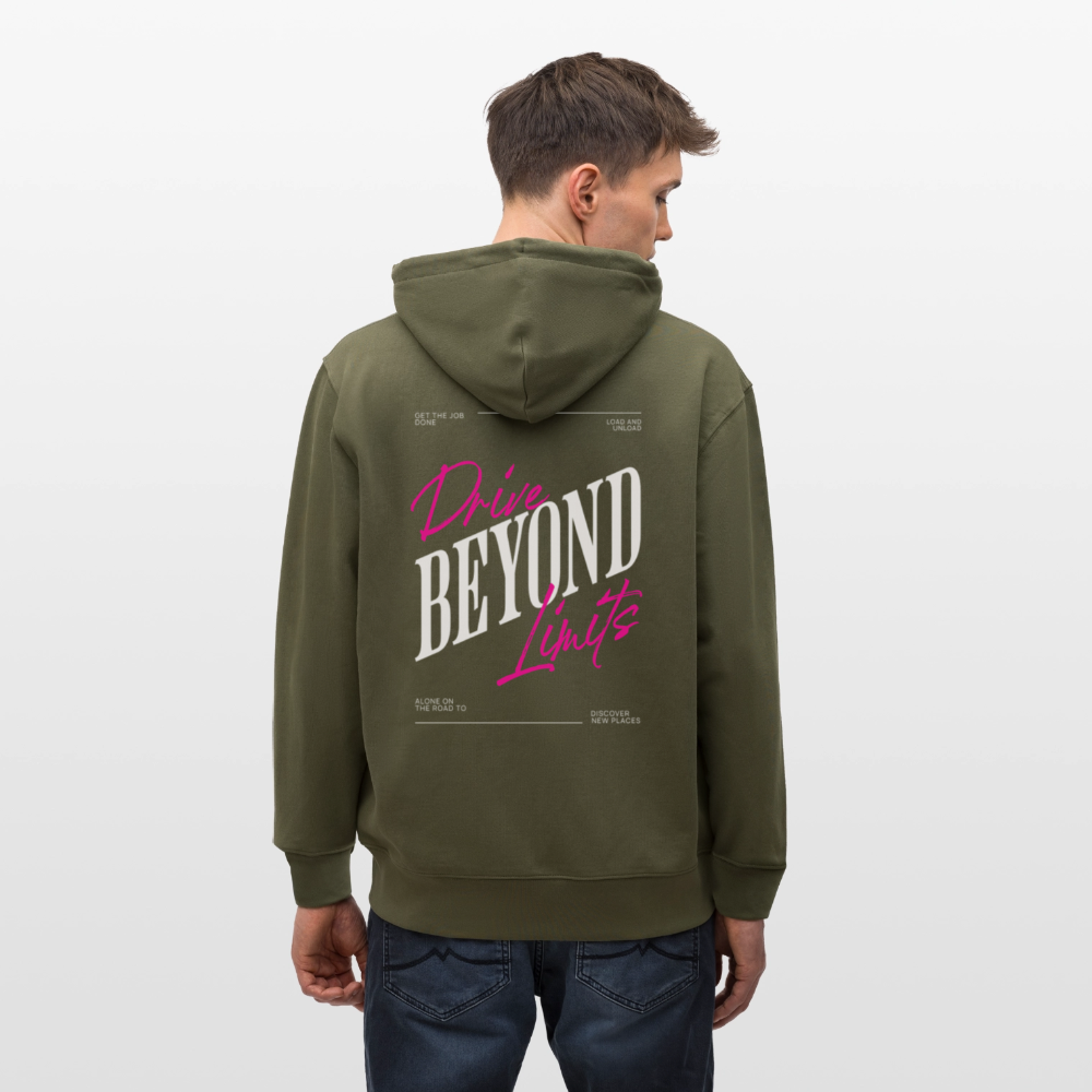 BEYOND LIMITS - Zipped Hoodie - khaki