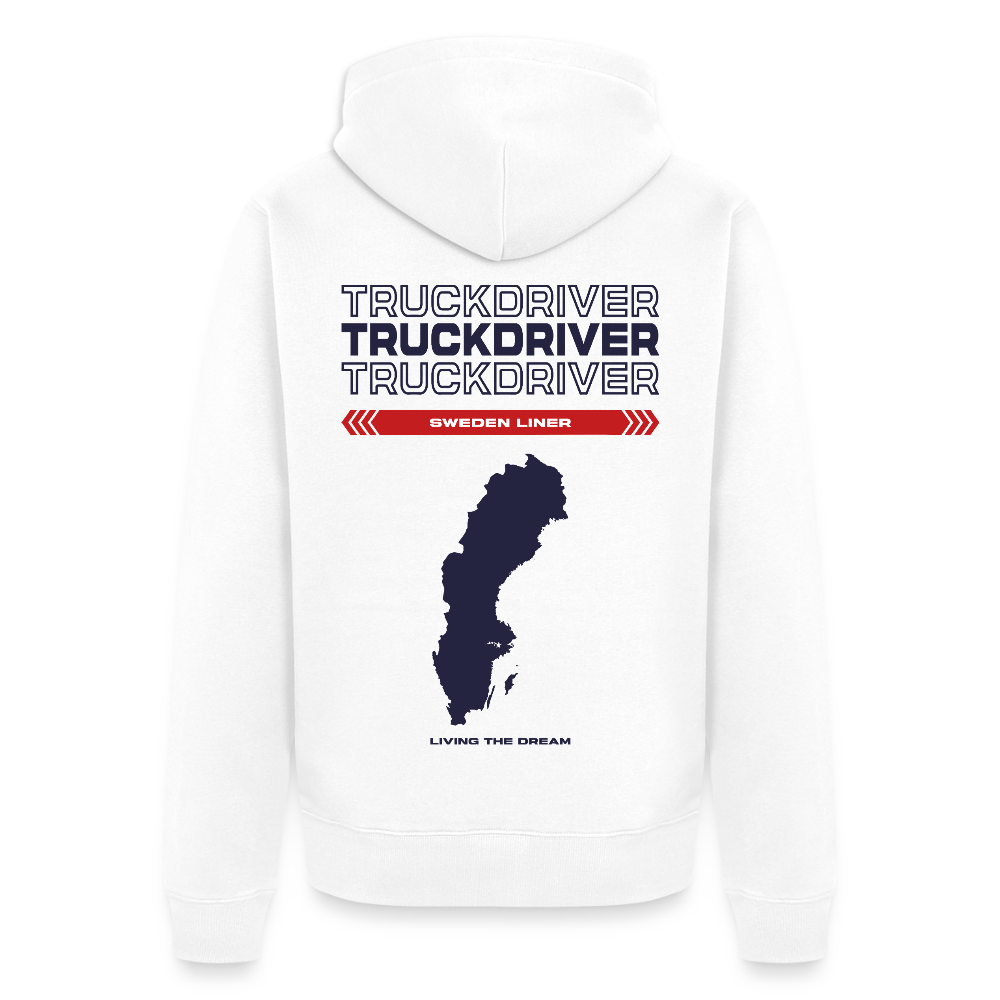 SWEDEN Liner - Zipped Hoodie (White) - white
