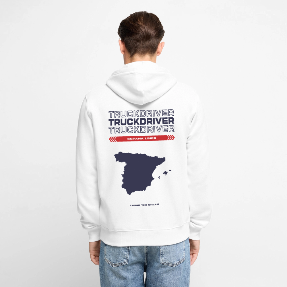 SPAIN Liner - Zipped Hoodie (White) - white