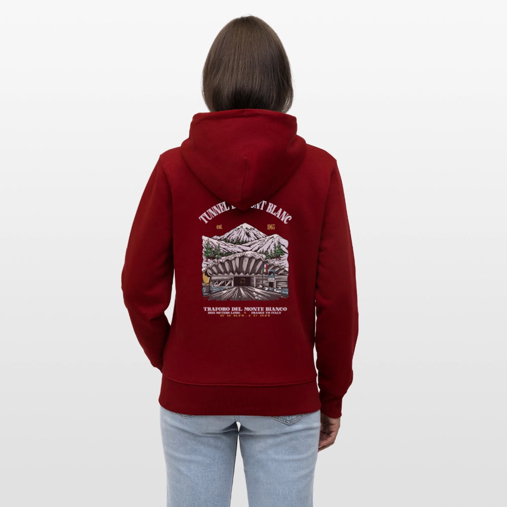 BEYOND MONT BLANC - Zipped Hoodie - burgundy