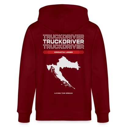 CROATIA Liner - Zipped Hoodie - burgundy