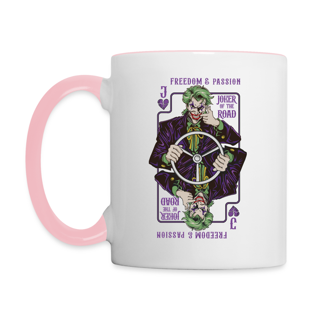 JOKER OF THE ROAD - Coffee Mug - white/pink