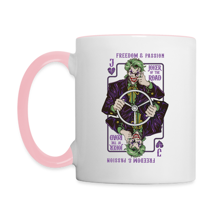 JOKER OF THE ROAD - Coffee Mug - white/pink