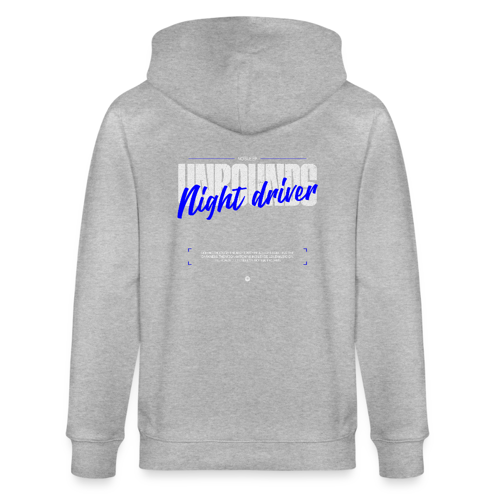 NIGHT DRIVER - Zipped Hoodie - heather grey