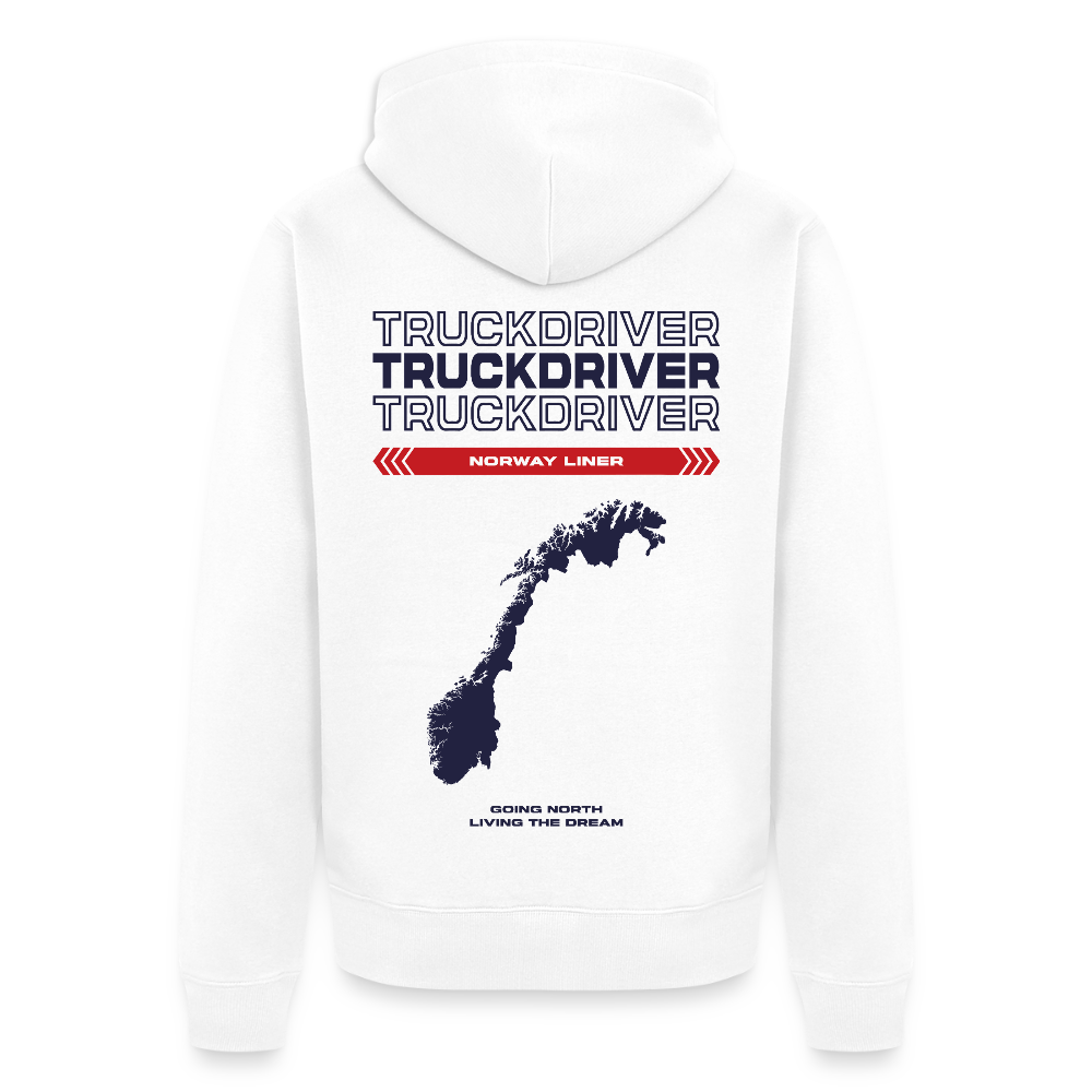 NORWAY Liner - Zipped Hoodie (White) - white