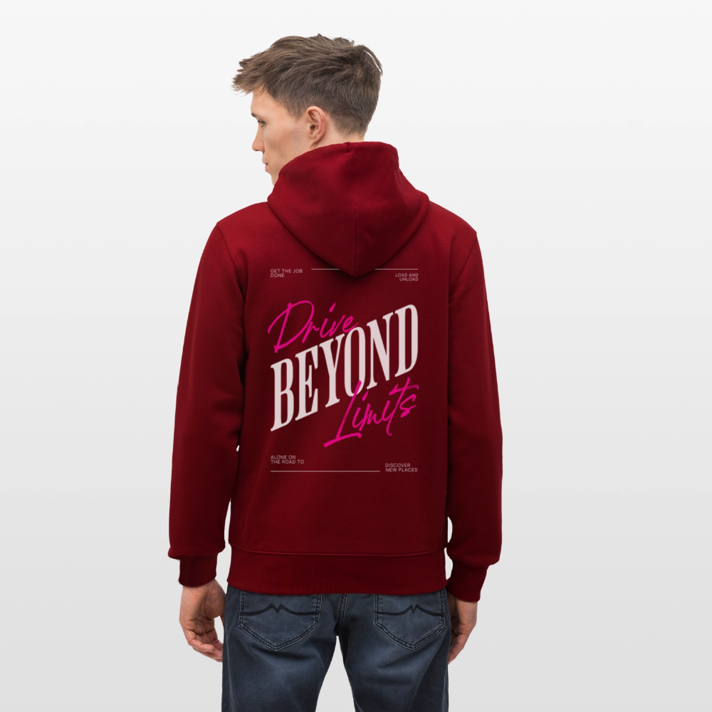 BEYOND LIMITS - Zipped Hoodie - burgundy