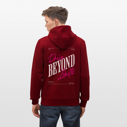 BEYOND LIMITS - Zipped Hoodie - burgundy