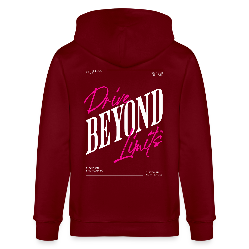 BEYOND LIMITS - Zipped Hoodie - burgundy