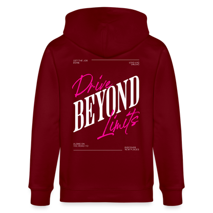 BEYOND LIMITS - Zipped Hoodie - burgundy