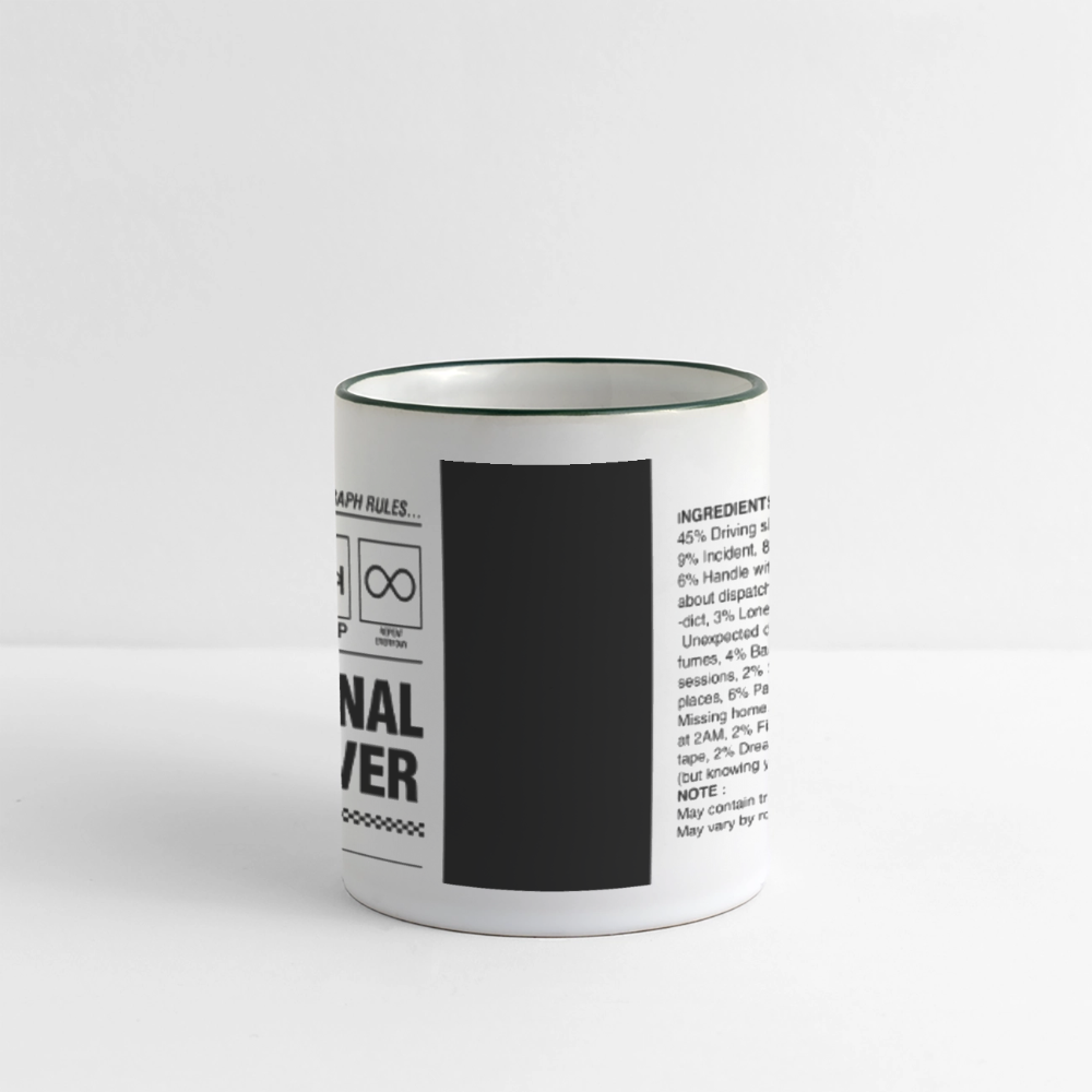 TRUCKER LABEL - Coffee Mug - white/dark green