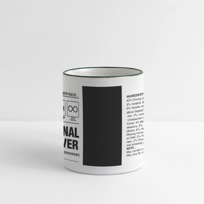 TRUCKER LABEL - Coffee Mug - white/dark green