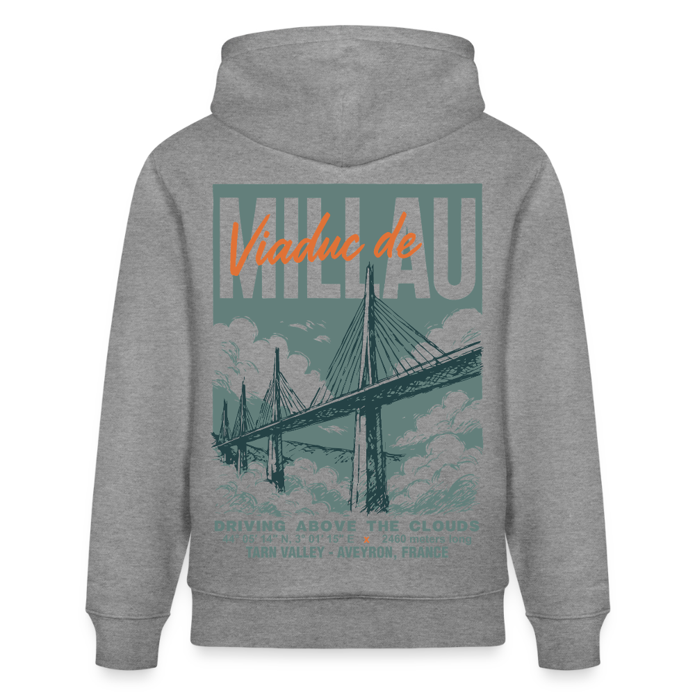 VIADUC DE MILLAU - Hoodie (more colors) - slub heather grey