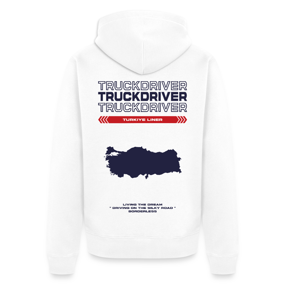 TURKIYE Liner - Zipped Hoodie (White) - white