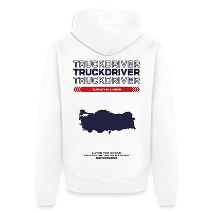 TURKIYE Liner - Zipped Hoodie (White) - white