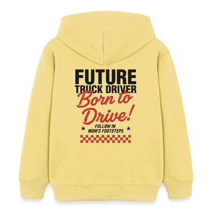 BORN TO DRIVE (MOM) - Kids Hoodie - viva yellow 