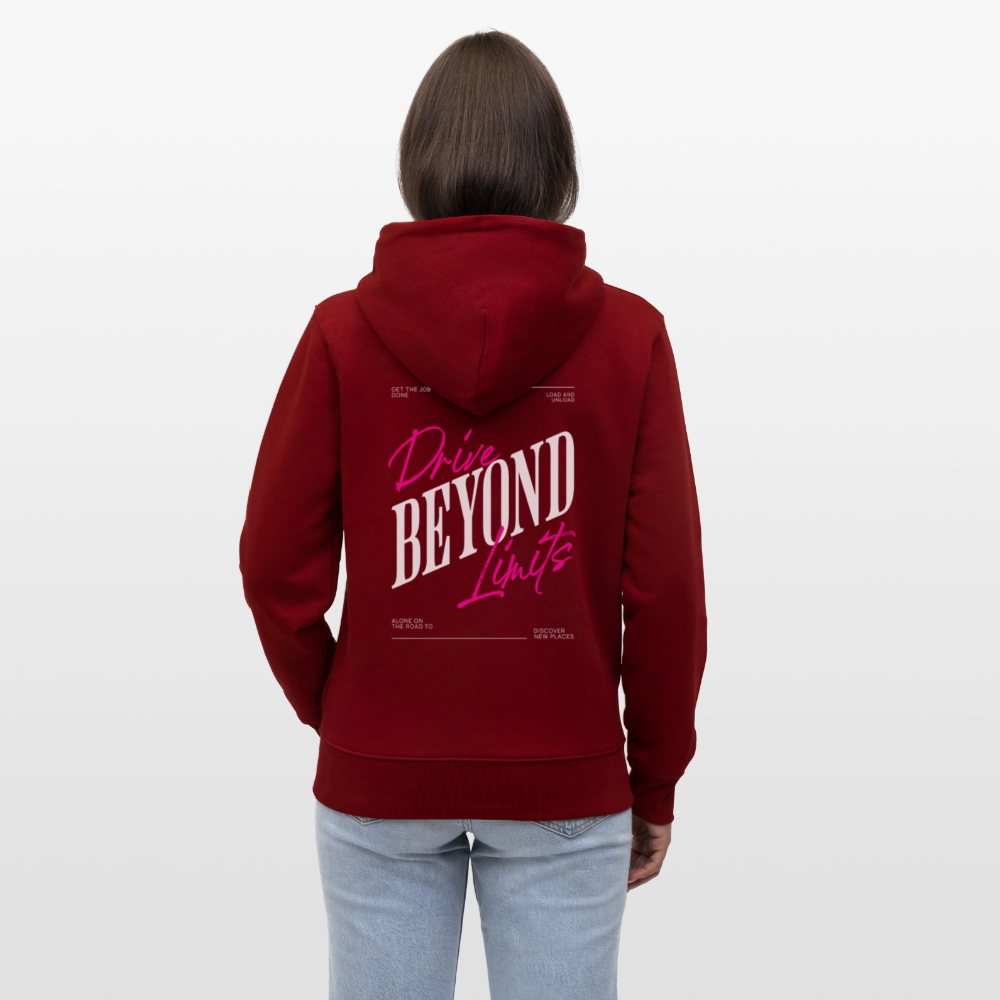BEYOND LIMITS - Zipped Hoodie - burgundy