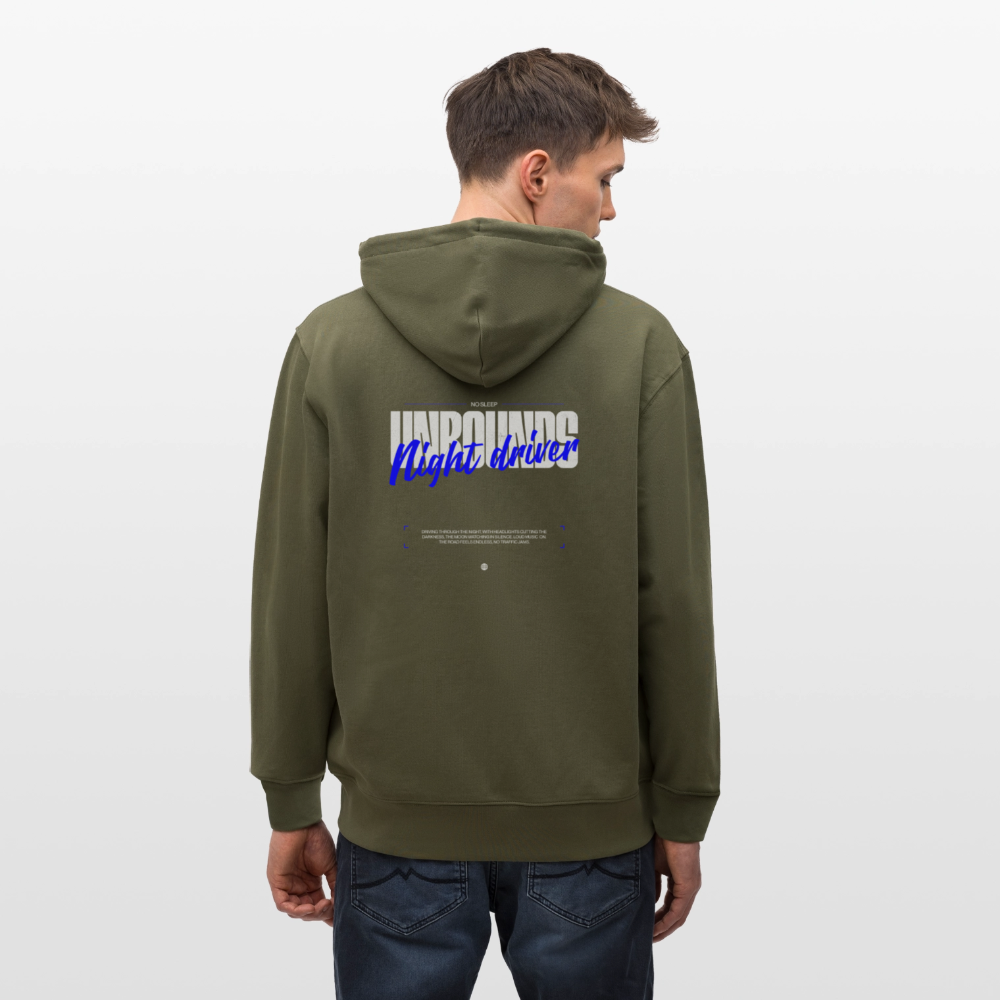 NIGHT DRIVER - Zipped Hoodie - khaki