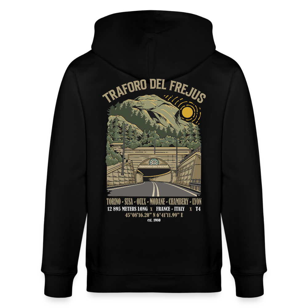 BEYOND FREJUS - Zipped Hoodie - black