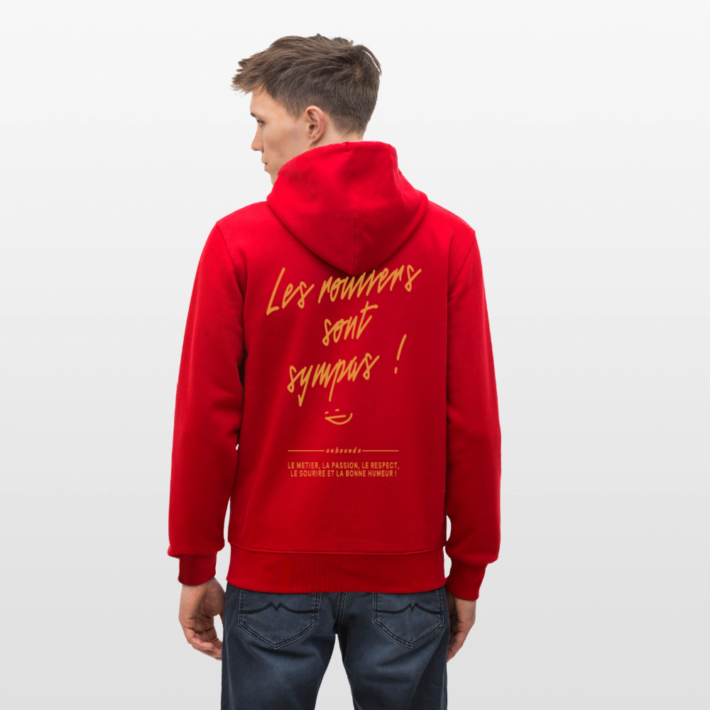 LES ROUTIERS SONT SYMPAS - Zipped Hoodie - red