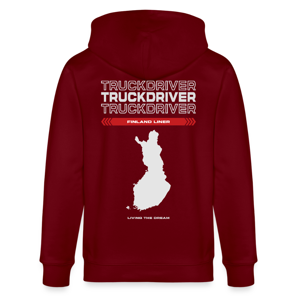 FINLAND Liner - Zipped Hoodie - burgundy