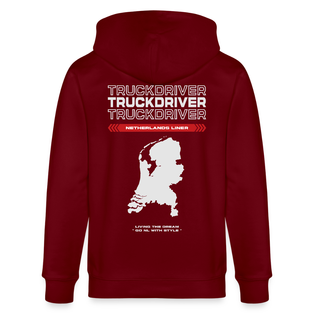 NETHERLANDS Liner - Zipped Hoodie - burgundy