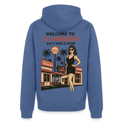 LA JONQUERA - Zipped Hoodie (more colors) - stone blue