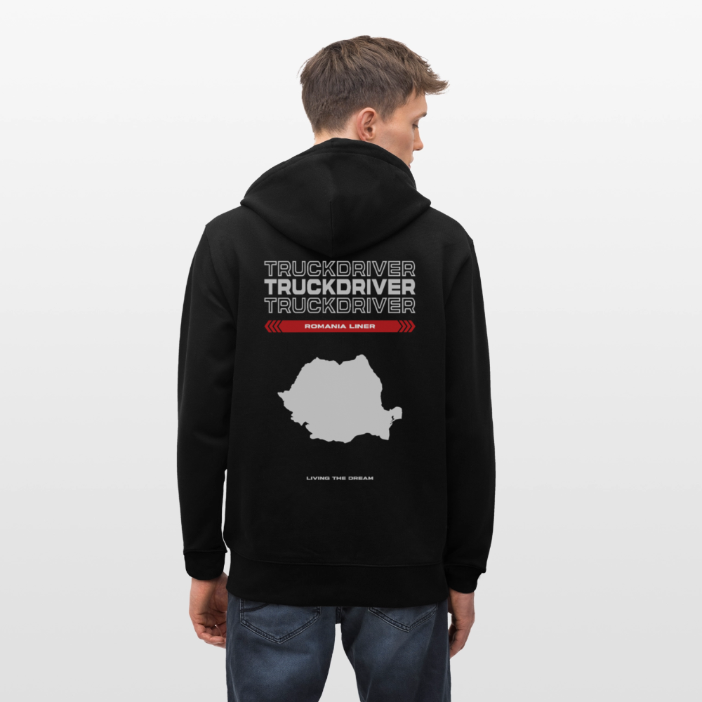 ROMANIA Liner - Zipped Hoodie - black