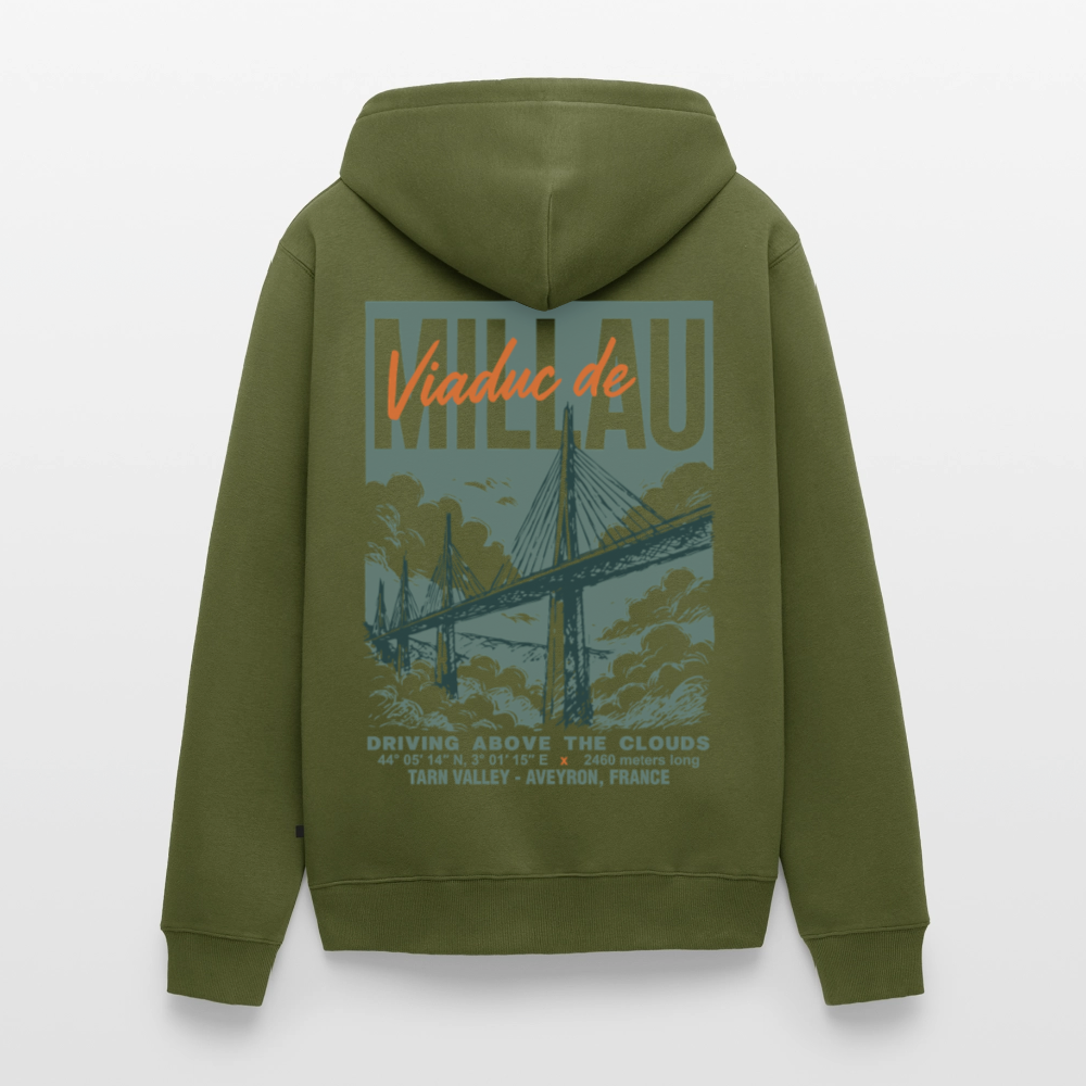 VIADUC DE MILLAU - Zipped Hoodie - khaki