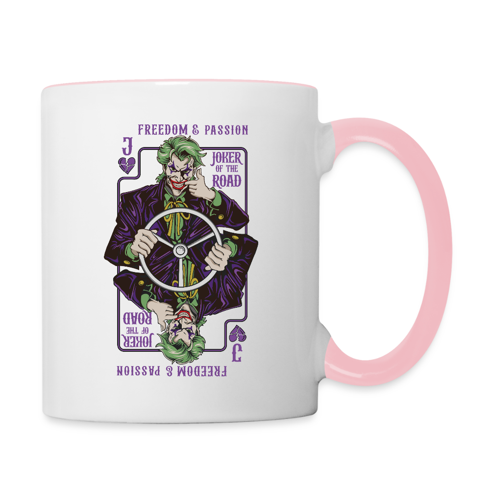 JOKER OF THE ROAD - Coffee Mug - white/pink