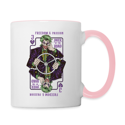 JOKER OF THE ROAD - Coffee Mug - white/pink