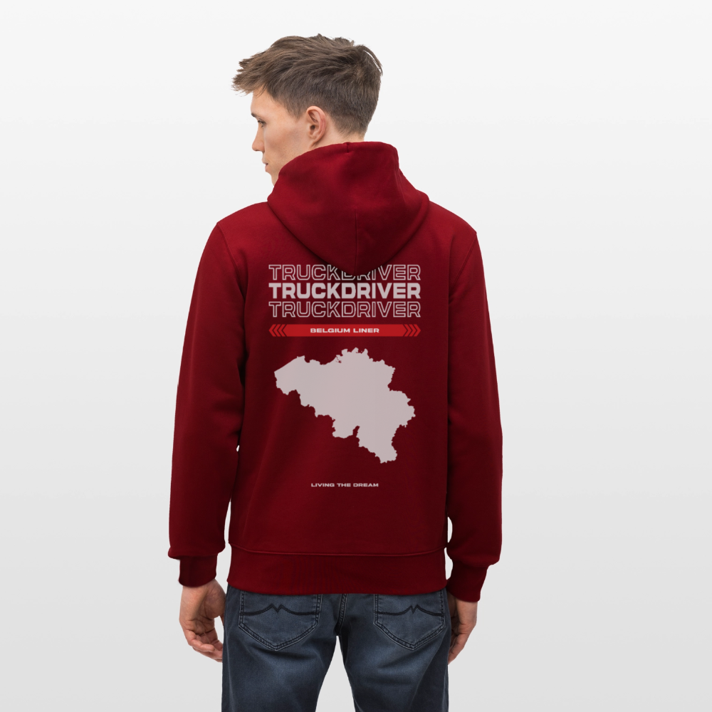 BELGIUM Liner - Zipped Hoodie - burgundy