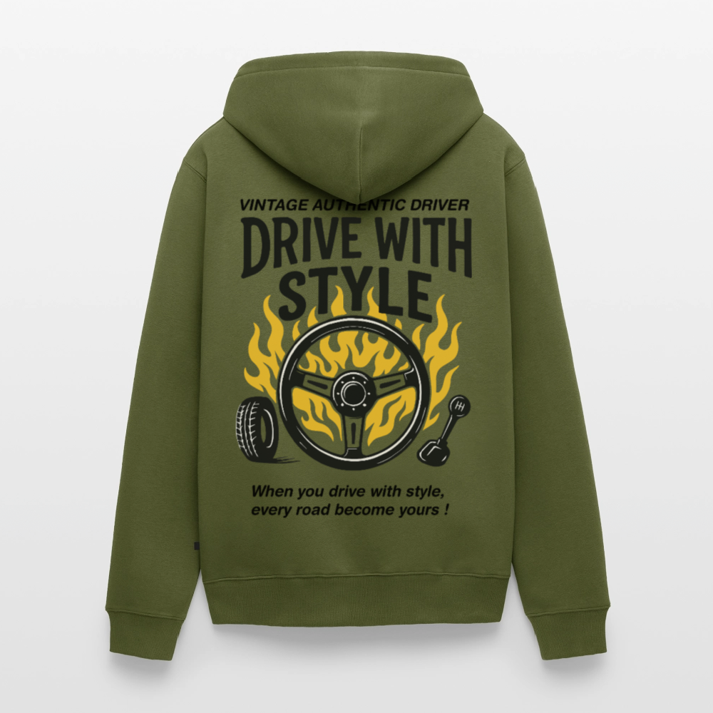 AUTHENTIC DRIVER - Zipped Hoodie - khaki
