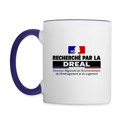 WANTED BY DREAL (FRANCE) - Coffee Mug - white/cobalt blue